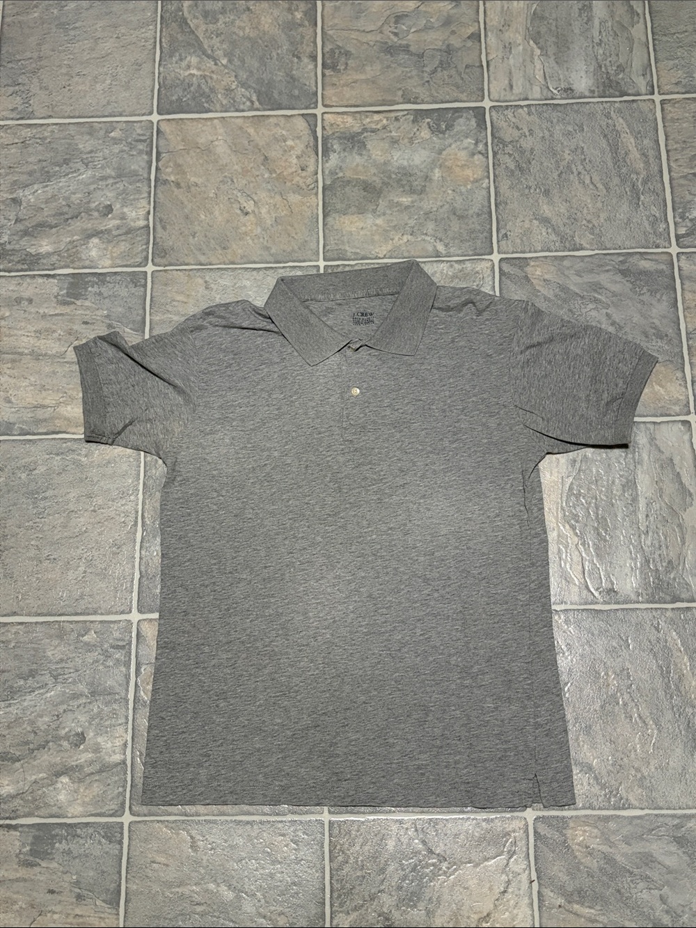 J. Crew Men's Grey Heather Polo Shirt
